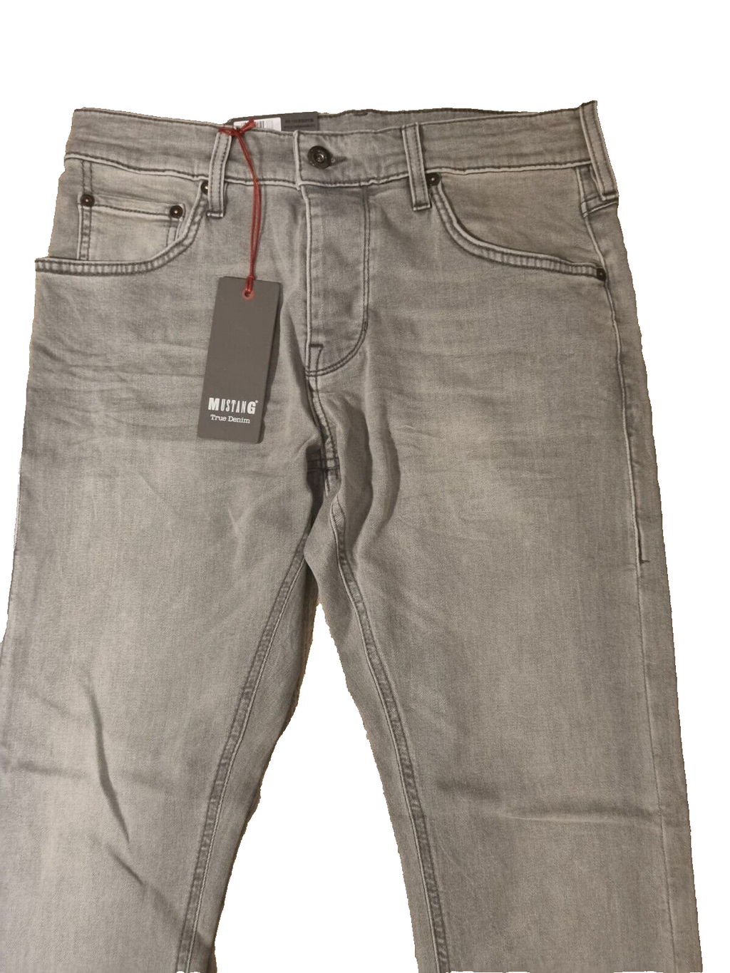 MUSTANG Herren Jeans Tapered W29 L32 Comfort High Stretch Grau BX1