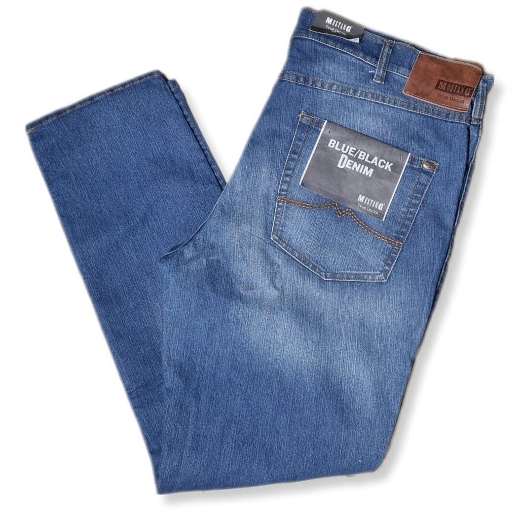 MUSTANG Herren Jeans Tramper Tapered W40 L32 Blau Slim Medium Tapered BR2E1