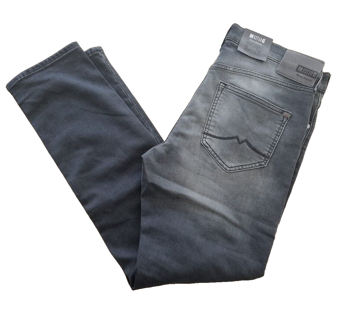 MUSTANG Herren Jeans Oregon Tapered K W34 L32 Grau | Slim-Fit, Niedrige Waist E5