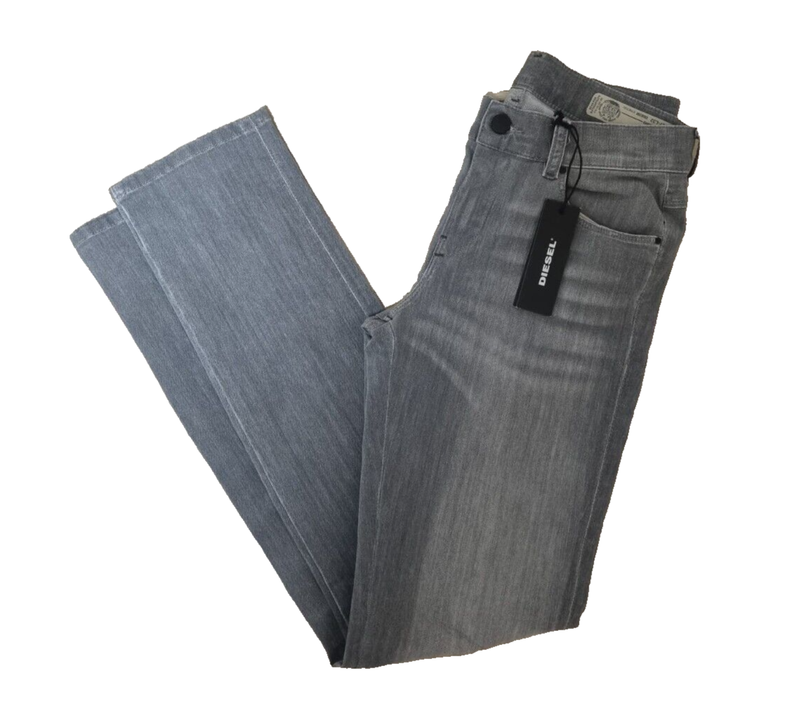 DIESEL Damen Jeans Sandy 00SFXN 0683M | Regular Slim Straight | Grau | W27 L32