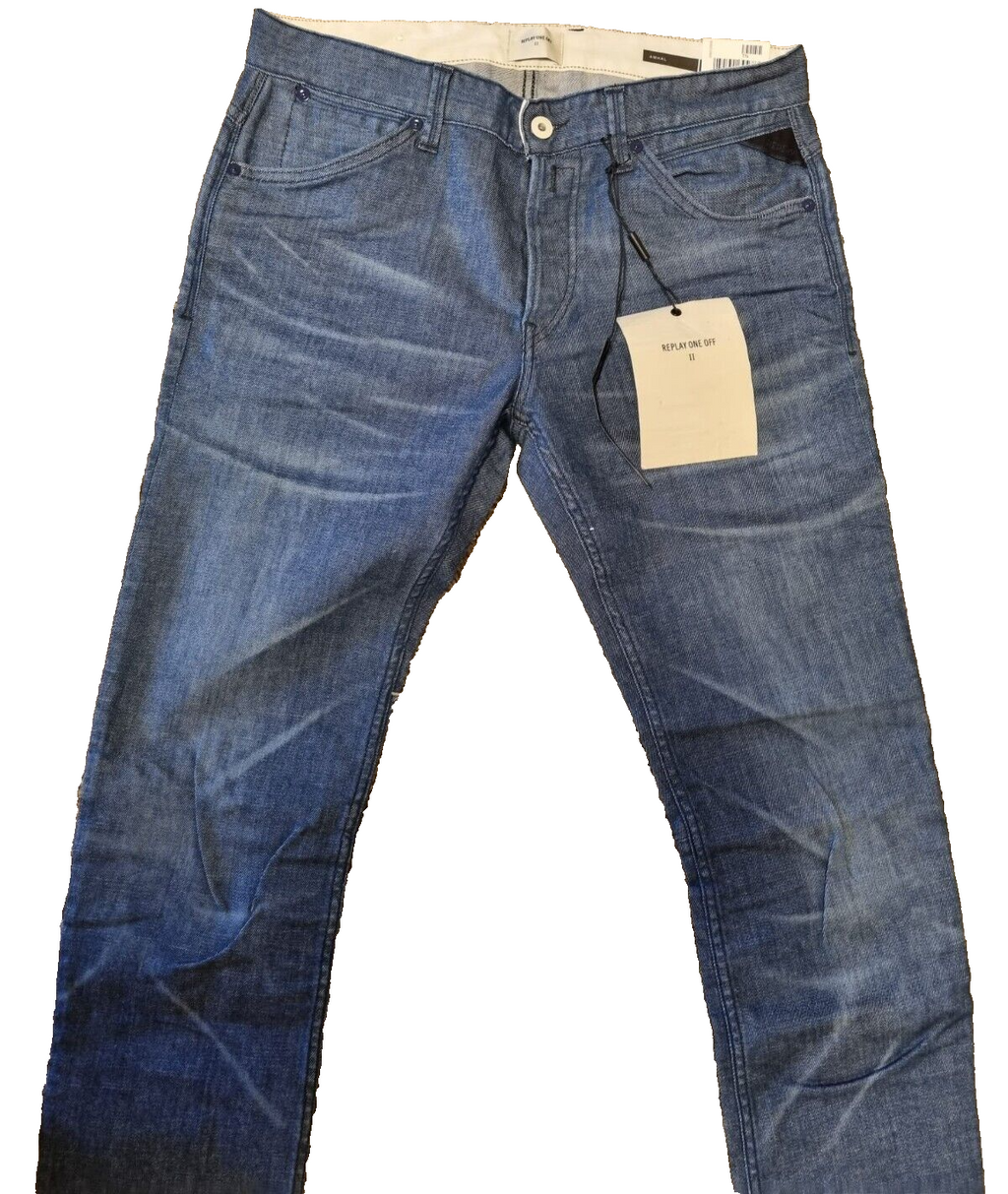 REPLAY Herren Jeans "Replay One Off II" Amhal W30 L32 Blau DM900 Denim BR3E1