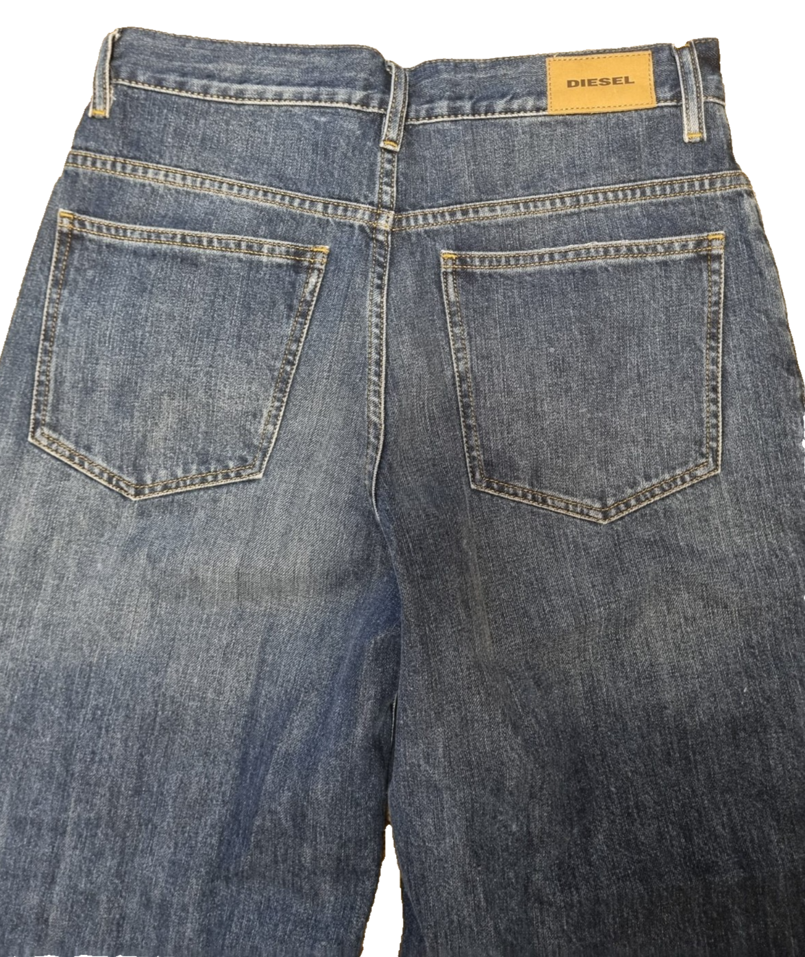 DIESEL Damen Jeans Widee High Waist Regular Straight Blau W28 L30 Stretch