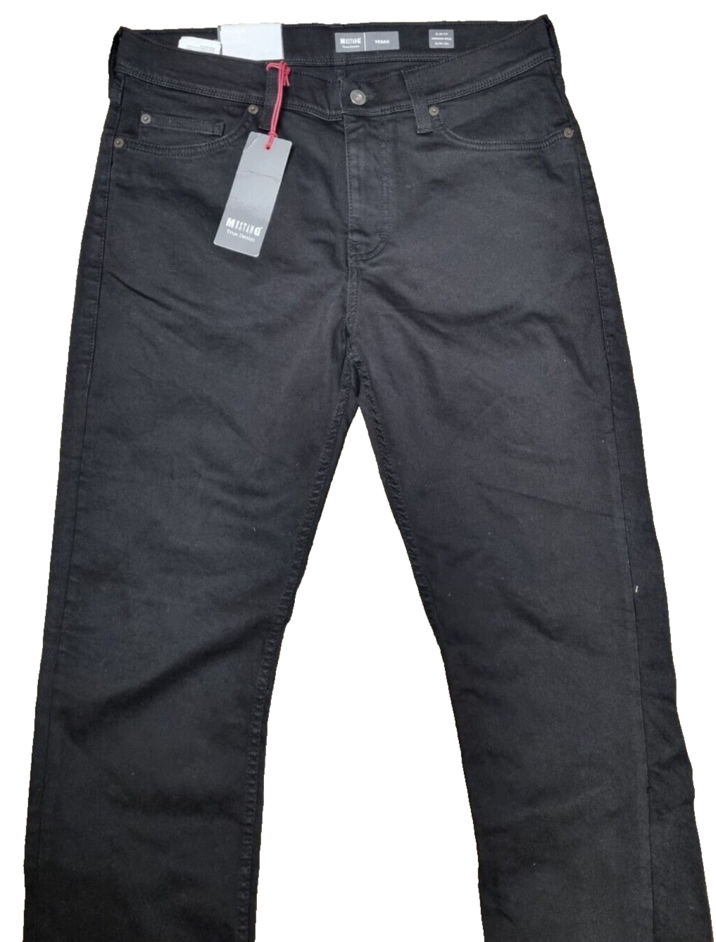 MUSTANG Herren Jeans Vegas W34 L36 Schwarz Slim Fit 1001874 Denim Jeanshose T1-5