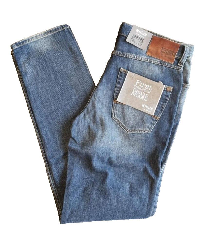 MUSTANG Herren Jeans Tramper Tapered Blau Slim Fit Medium Rise W32 W33 W38