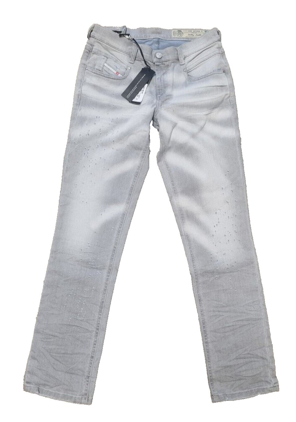 DIESEL Damen Jeans Belthy-Ankle W23 L32 Grau Hose Denim Made in Italy 084HS T1-6