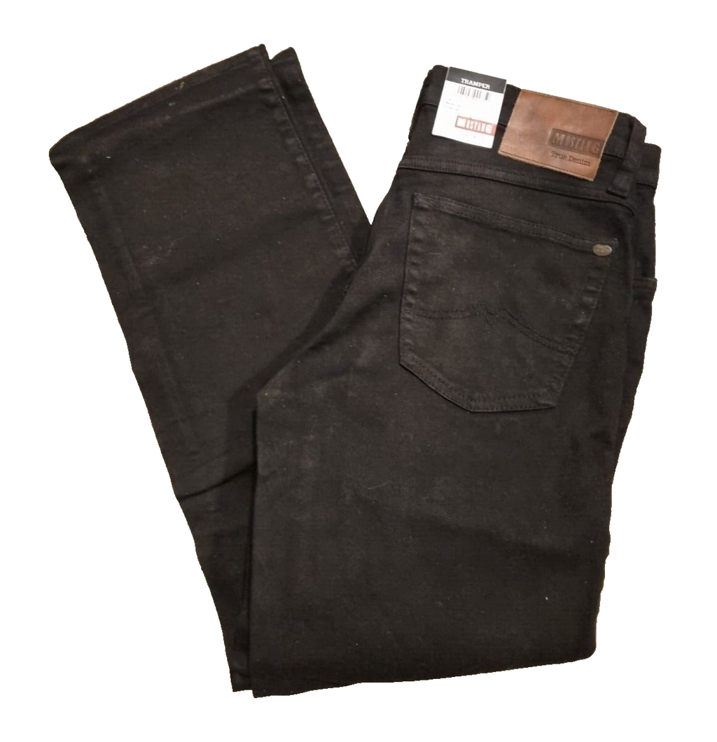MUSTANG Herren Jeans Tramper W33 L30 Schwarz Slim Fit, Art. 1000358 940 E6