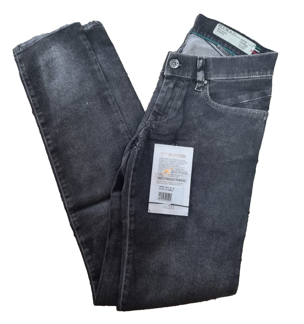 DIESEL Damen Jeans Getlegg W25 L32 | 0601C Slim Skinny Low Waist T1-4