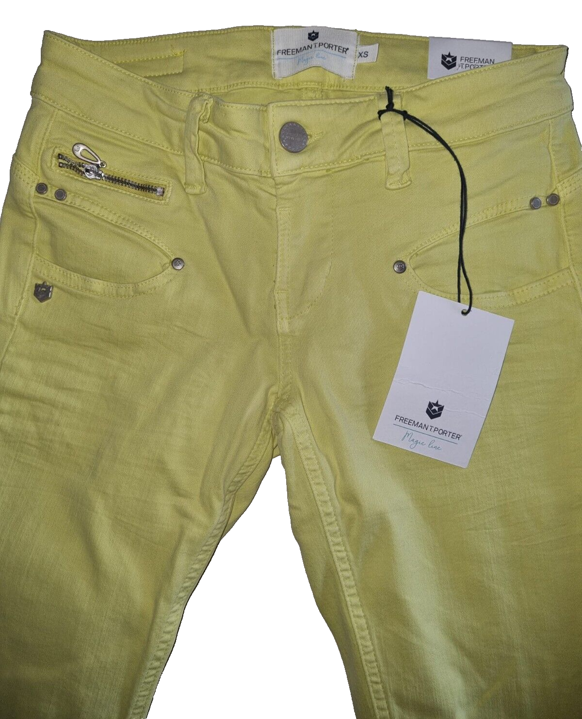 FREEMAN T. Porter Damen Jeans ALEXA CR Frauen Hose Jeanshose Gelb Gr. XS PL3B1