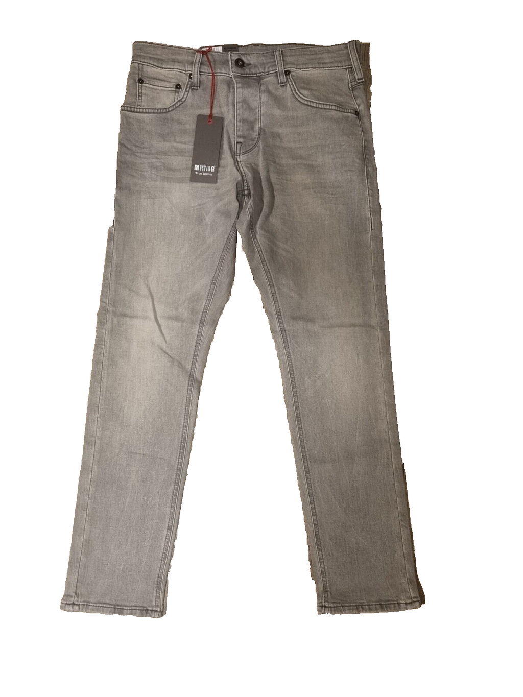 MUSTANG Herren Jeans Tapered W29 L32 Comfort High Stretch Grau BX1