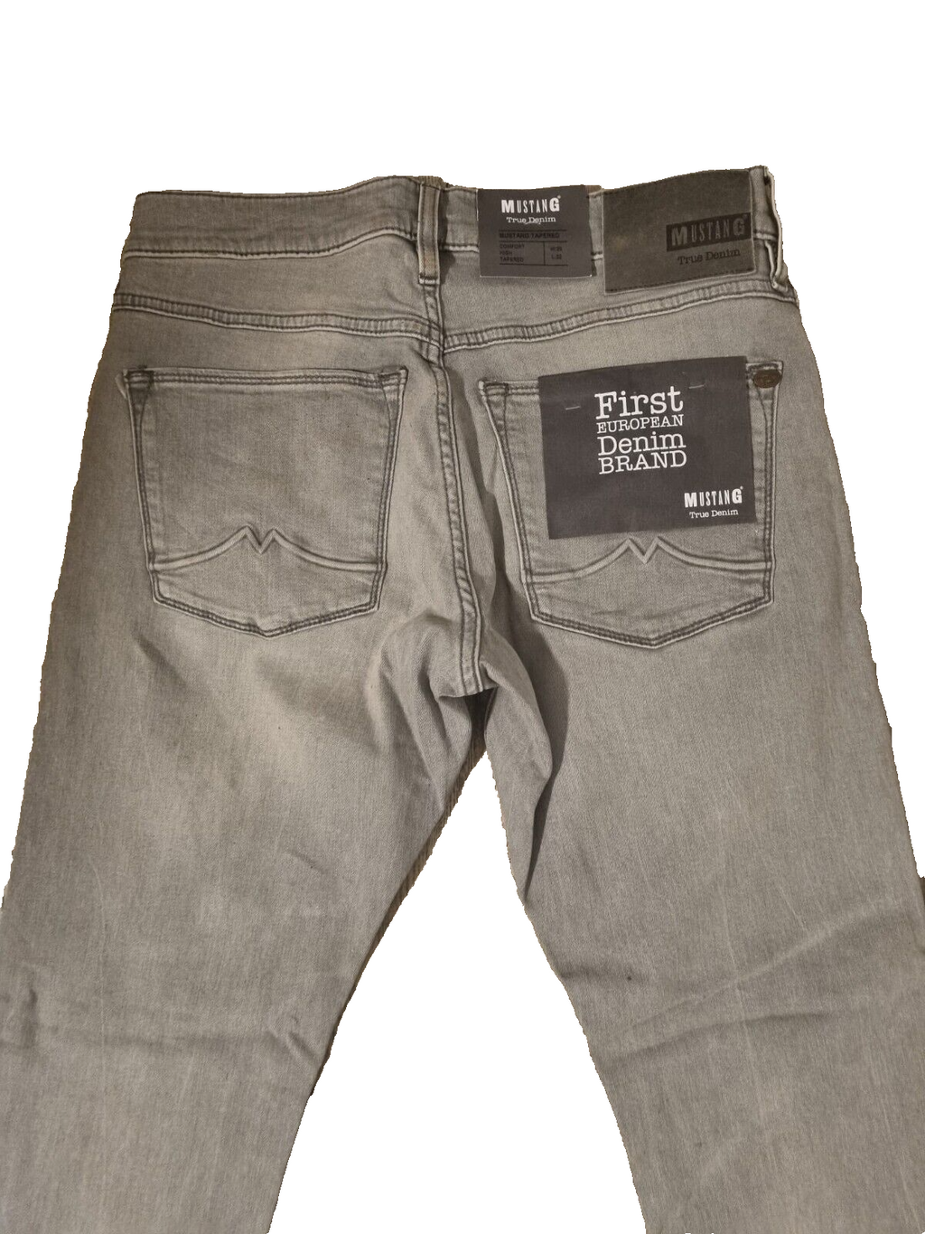 MUSTANG Herren Jeans Tapered W29 L32 Comfort High Stretch Grau BX1
