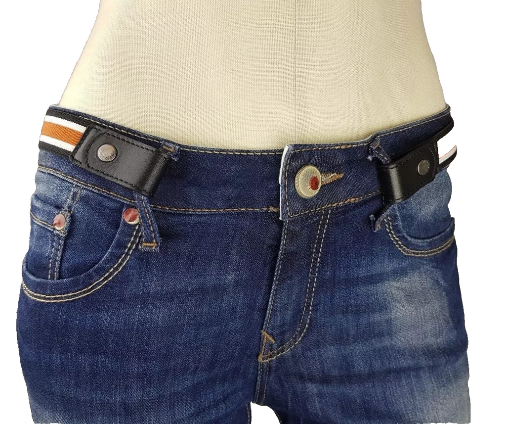 DIESEL BLOGOS Damen Stretch Gürtel Uni Elastisch Leder Metall 00SFXS OTAEO #90