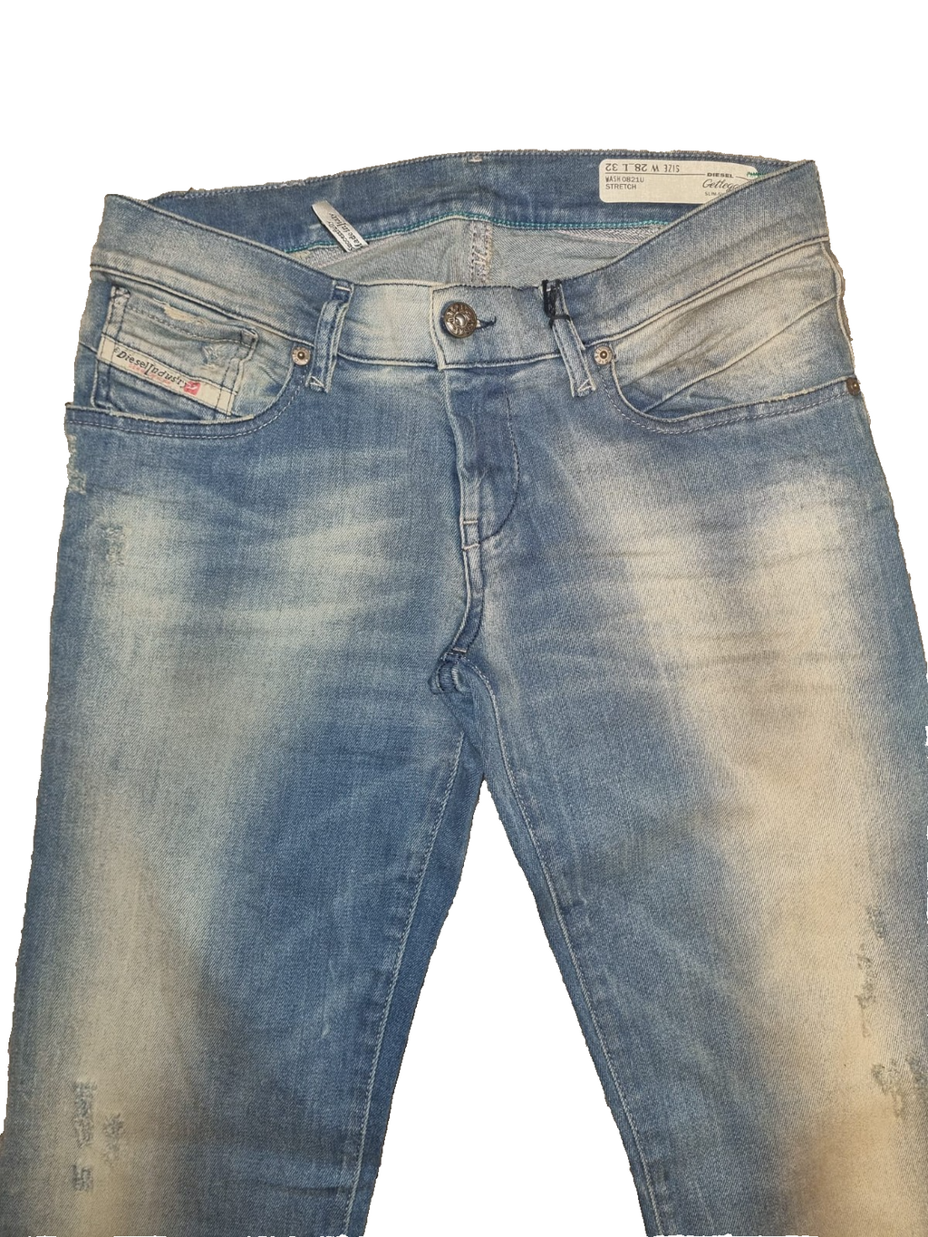 DIESEL Damen Jeans Getlegg W28 L32 Blau Slim Skinny Low Waist 00CSDN 0821U M6