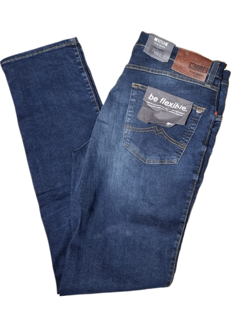 MUSTANG Herren Jeans Tramper Tapered W36 L36 Dunkelblau Jeanshose BR2E1