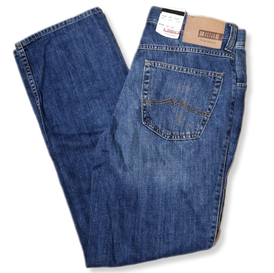 MUSTANG Herren Jeans Oklahoma Slim Medium Straight W32/L32 Blau BR2E1