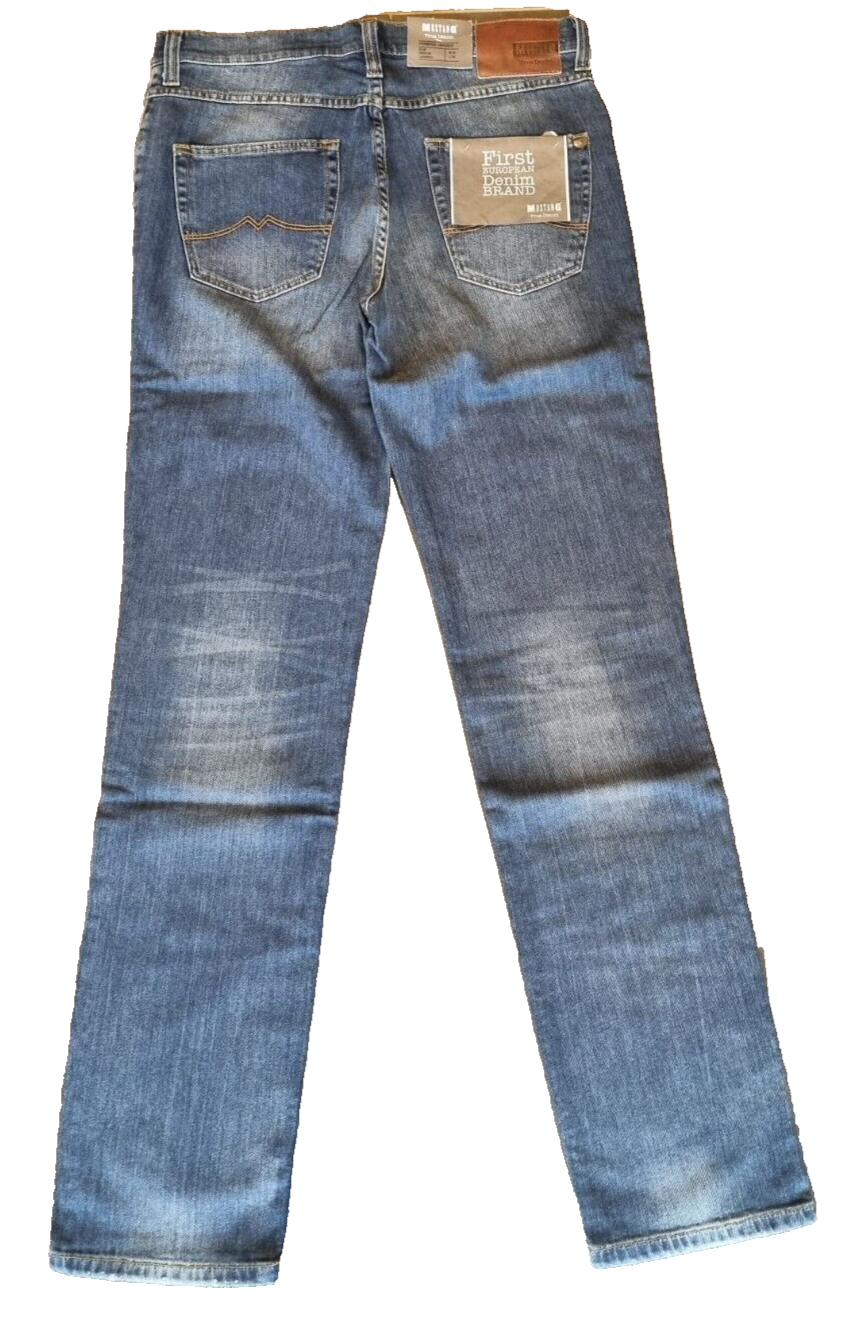MUSTANG Herren Jeans Tramper Tapered Blau Slim Fit Medium Rise W32 W33 W38