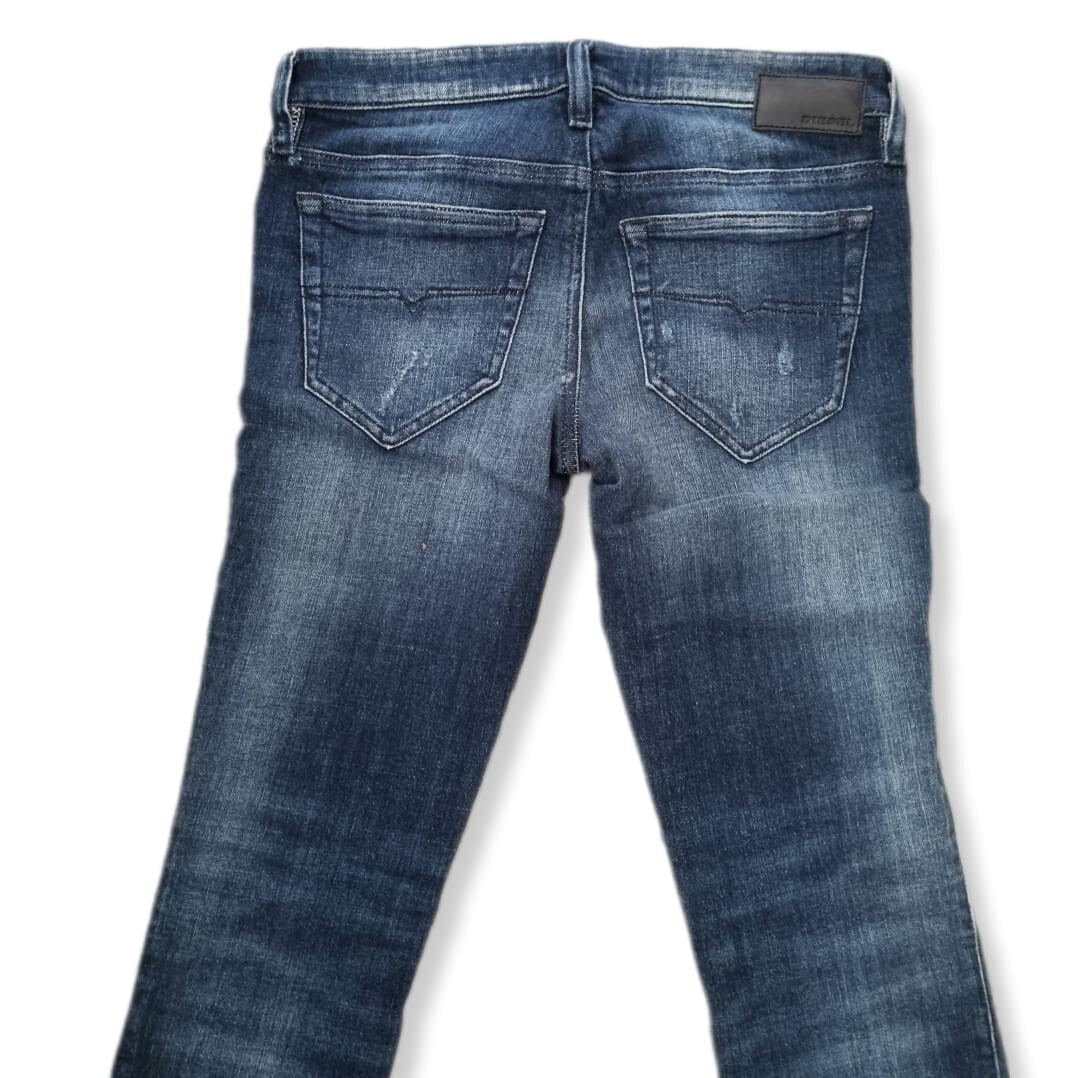 DIESEL Damen Jeans Skinzee-Low Super Slim Skinny Low Waist Blau 0671V - W27 L30