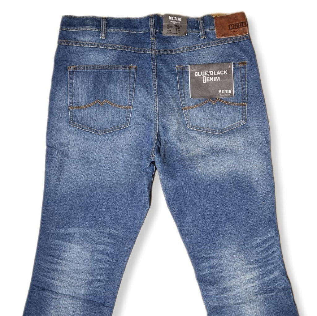 MUSTANG Herren Jeans Tramper Tapered W40 L32 Blau Slim Medium Tapered BR2E1