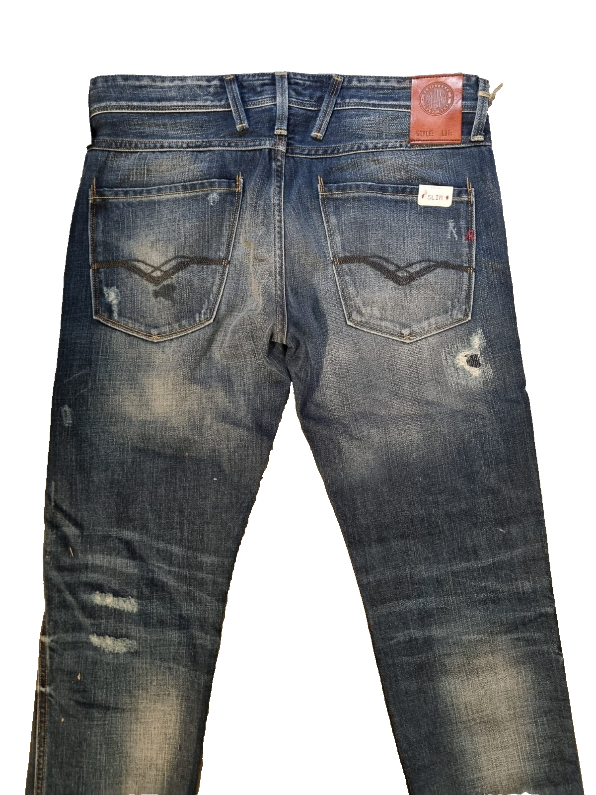 Replay Herren Jeans M914F Blau W32 L34 – 100% Baumwolle – Slim Fit K9