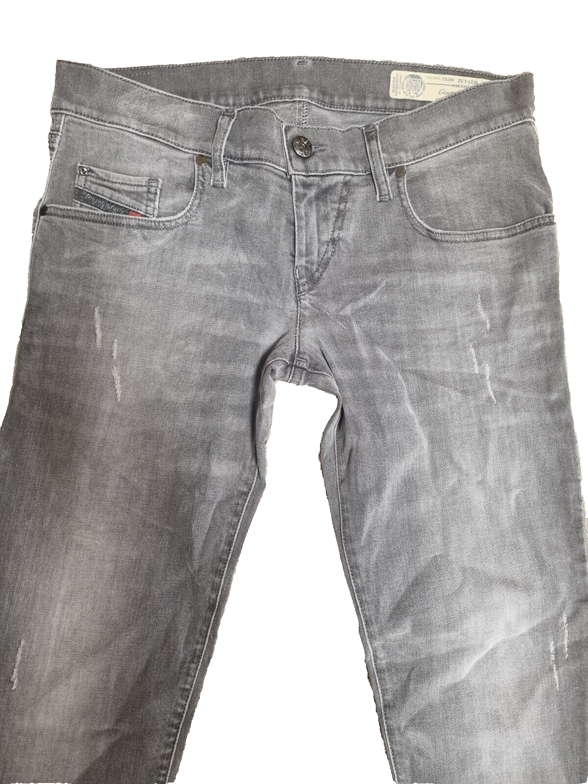 DIESEL Damen Jeans Grupee-Ankle W27 L32 Grau Super Slim Skinny Low Waist T1-6