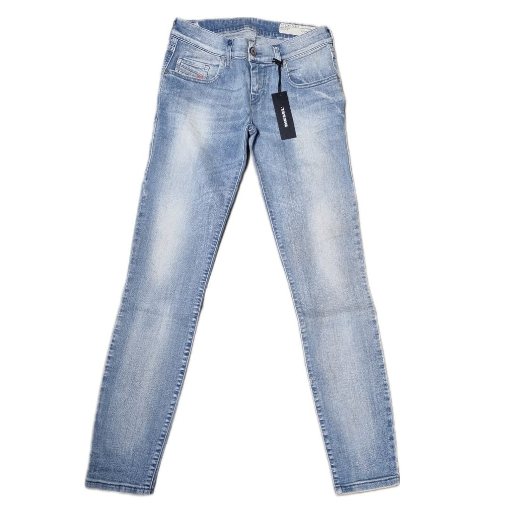 DIESEL Damen Jeans Grupee-Ankle Super Slim Skinny / Low Waist W24 L32 Blau BR1D1
