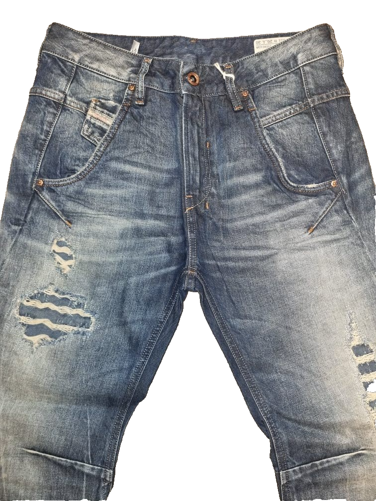 DIESEL Damen Jeans Fayza 00CNYU0831G Relaxed Boyfriend Low Waist Blau W26 L30 M6