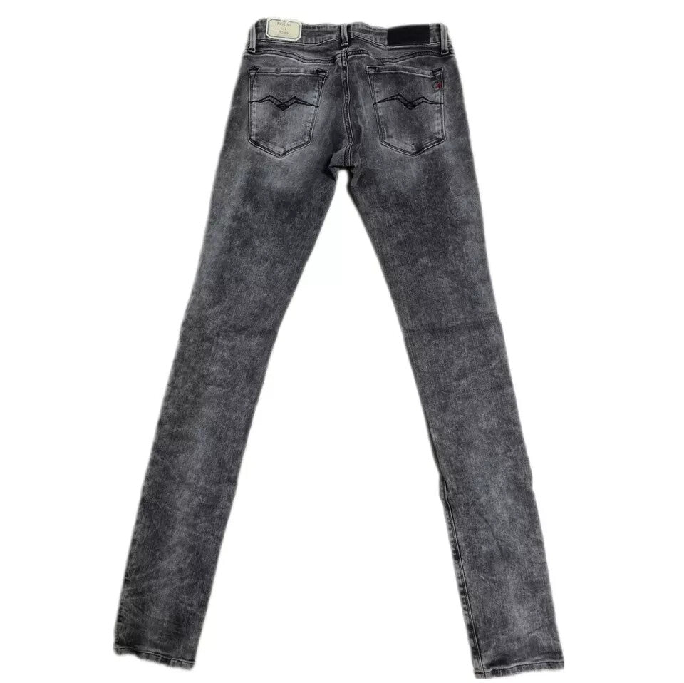 Replay Damen Jeans LUZ W27 Frauen Jeanshose WX689 Black Power Deni PL1C2