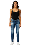 DIESEL Damen Jeans Grupee W24 L32 Blau Super Slim Skinny 00SFCU 0667G M5