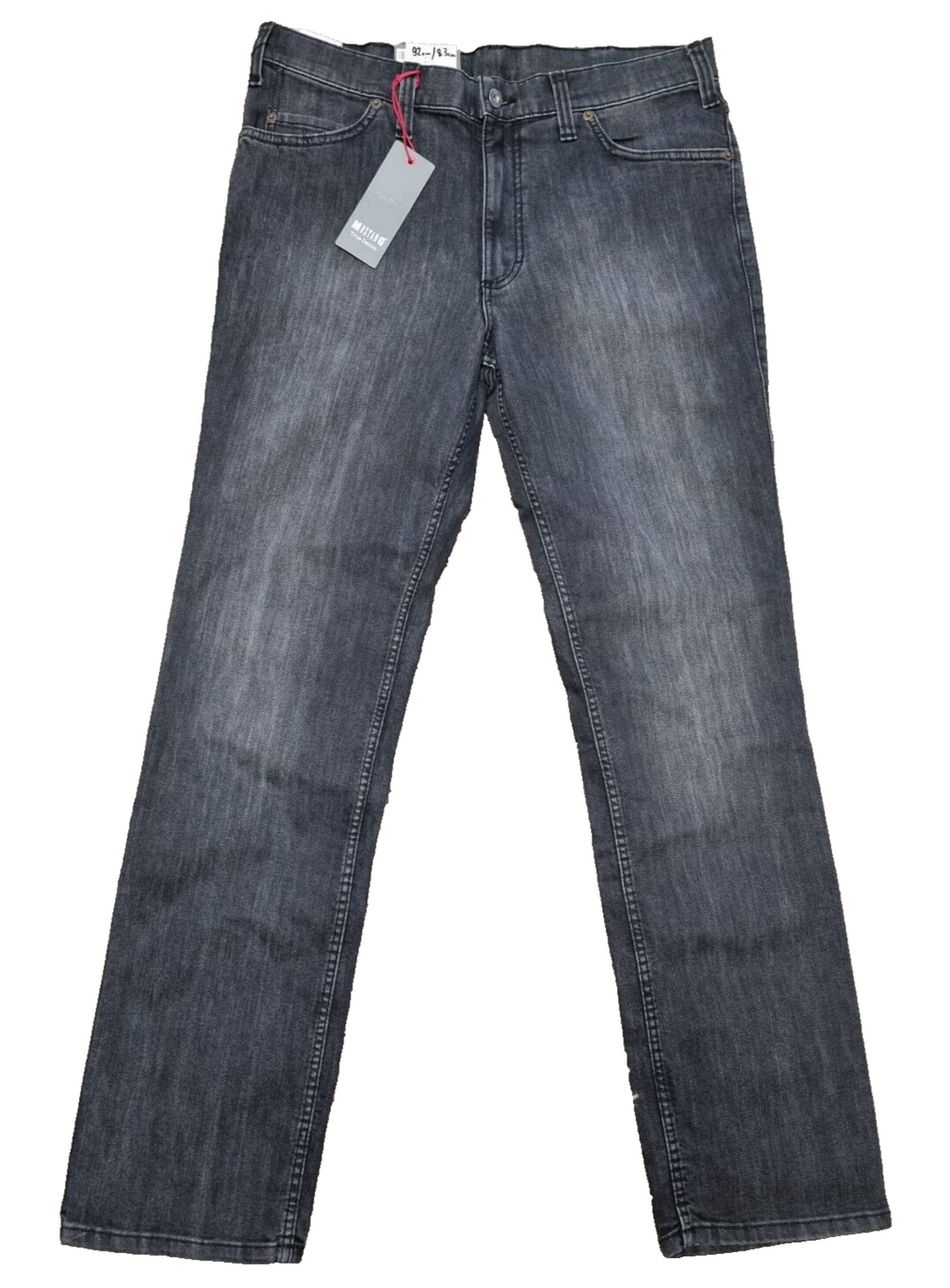 MUSTANG Oklahoma Slim Herren Jeans W36 L32 Schwarz Straight Fit BR3E3