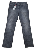 MUSTANG Oklahoma Slim Herren Jeans W36 L32 Schwarz Straight Fit BR3E3