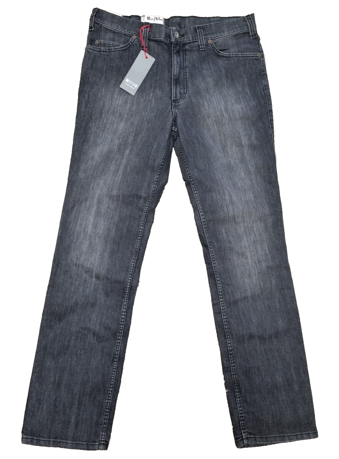 MUSTANG Oklahoma Slim Herren Jeans W36 L32 Schwarz Straight Fit BR3E3