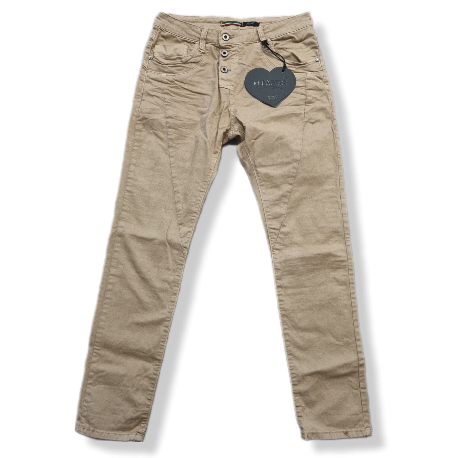 PLEASE Damen Jeans Boyfriend Hose P78A Original Boyfriend Jeanshose Caramel Gr.S