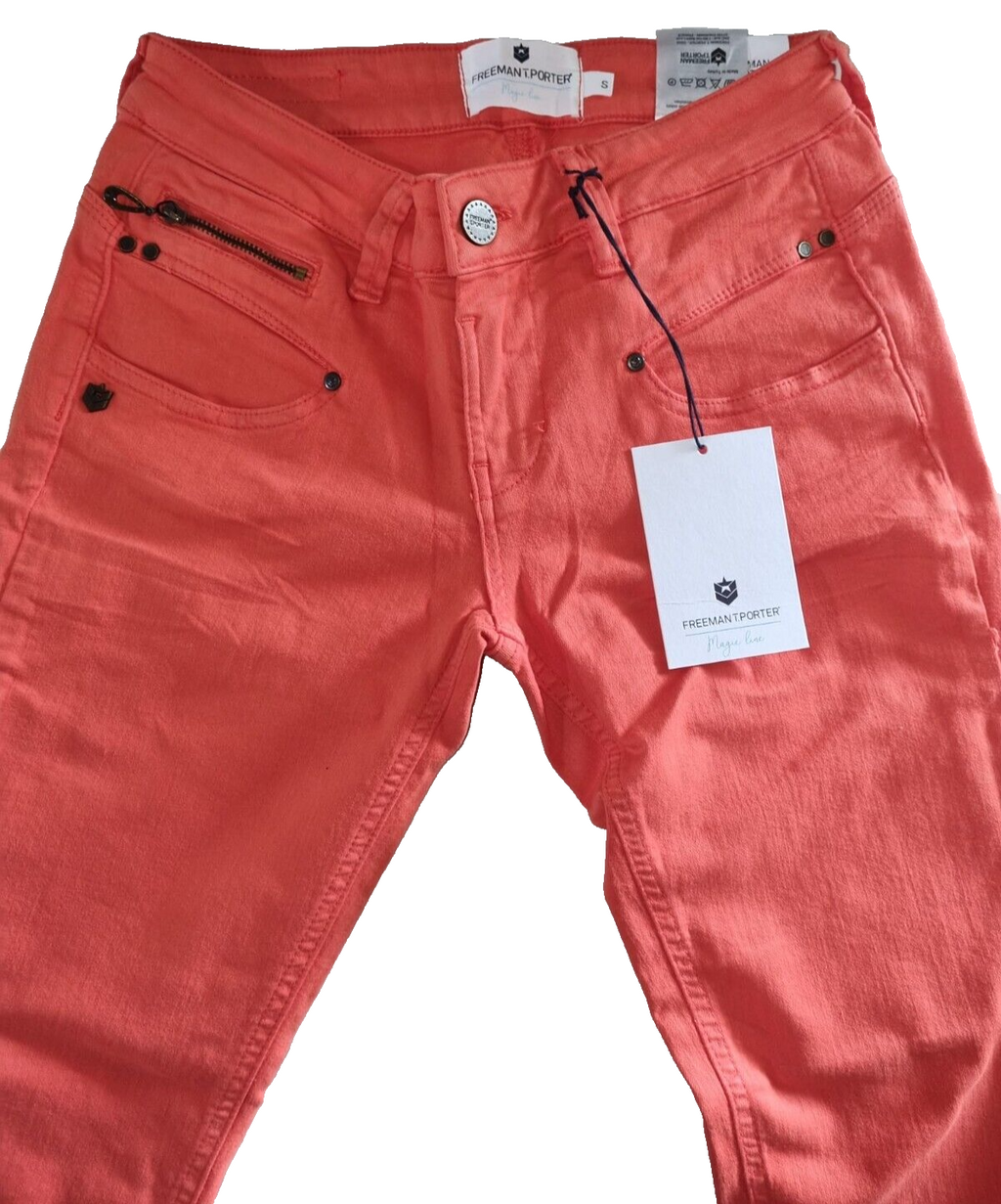 FREEMAN T. Porter Damen Jeans ALEXA CR Frauen Hose S Jeanshose Rot Gr. S PL3B1