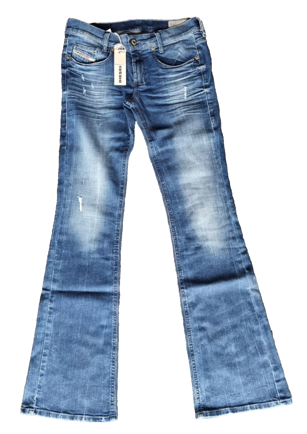 DIESEL Damen Jeans Louvboot W28 L32 Stretch Slim Bootcut Low Waist Jeanshose