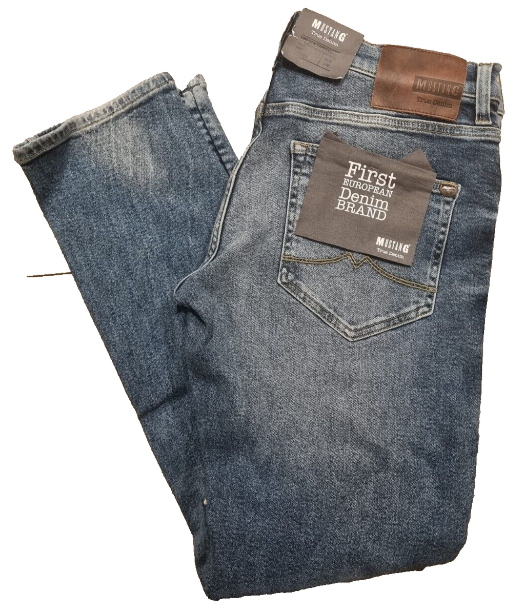 MUSTANG Herren Jeans Oregon Tapered Slim Fit Blau Modell 1005684 Stretch SLR6C3