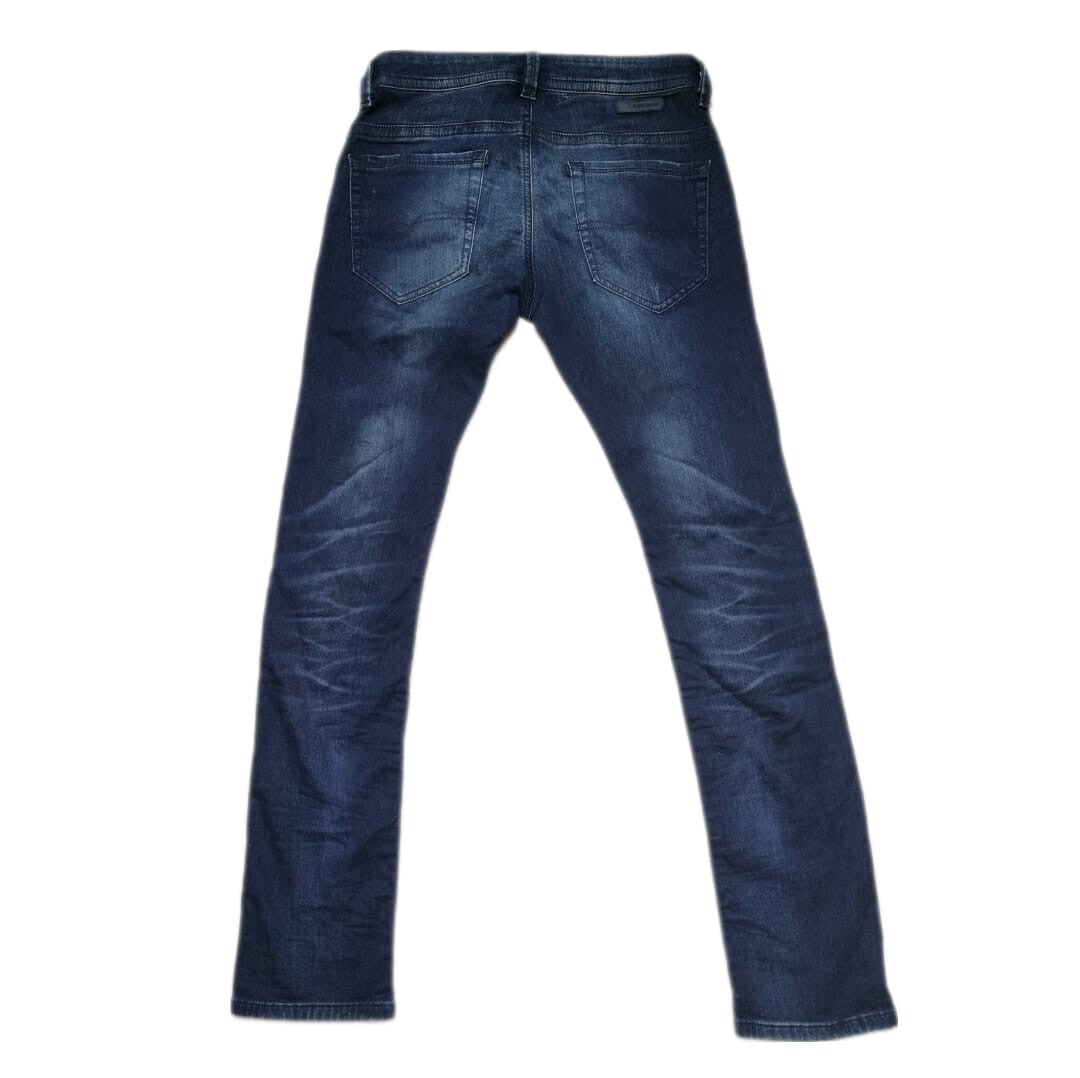 DIESEL Herren Jeans Slim Blau Washed Jogg Thavar-ne 28|32 Stretch-Denim W28 L32
