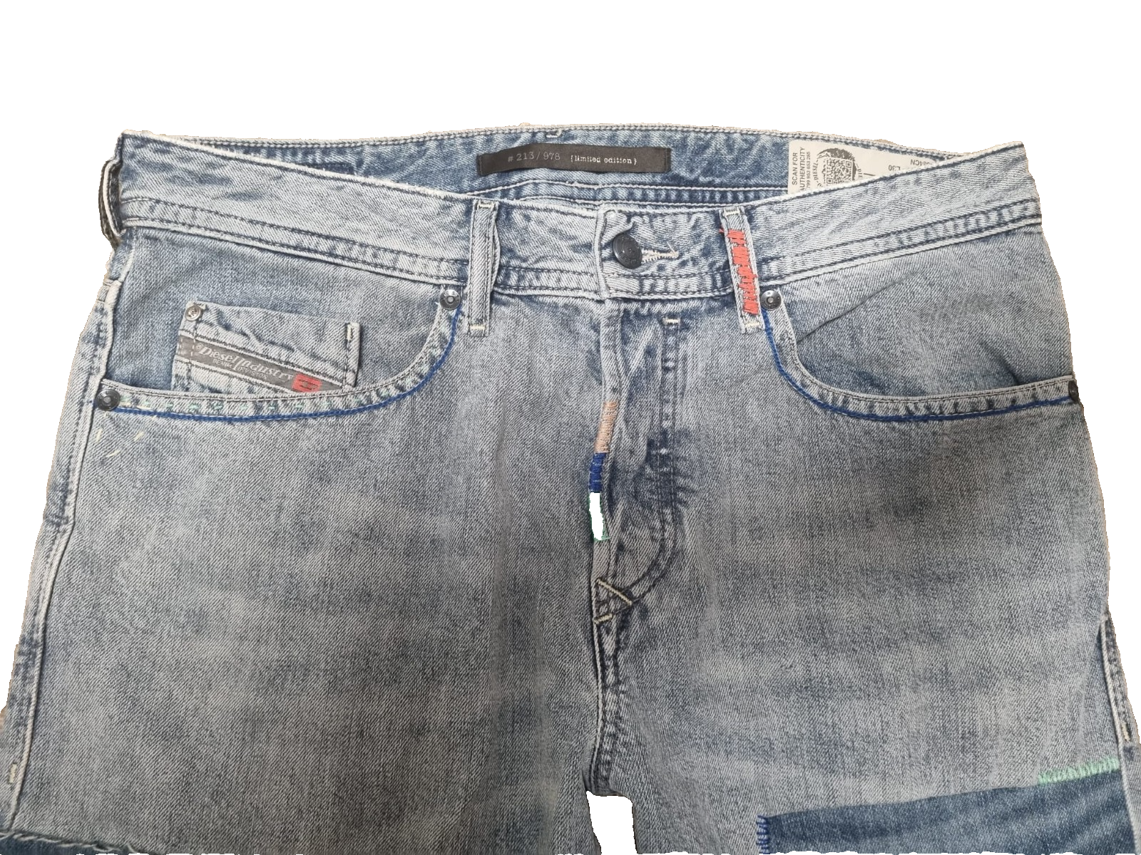 DIESEL Herren Jeans BUSTER W30 L30 Regular Slim Tapered Limited Edition Blau K4