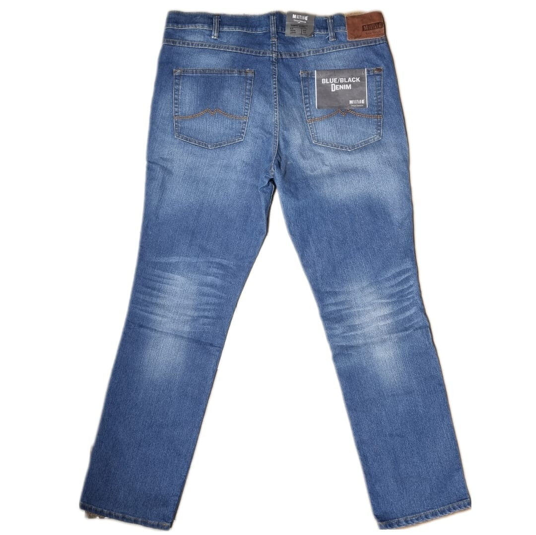 MUSTANG Herren Jeans Tramper Tapered W40 L32 Blau Slim Medium Tapered BR2E1