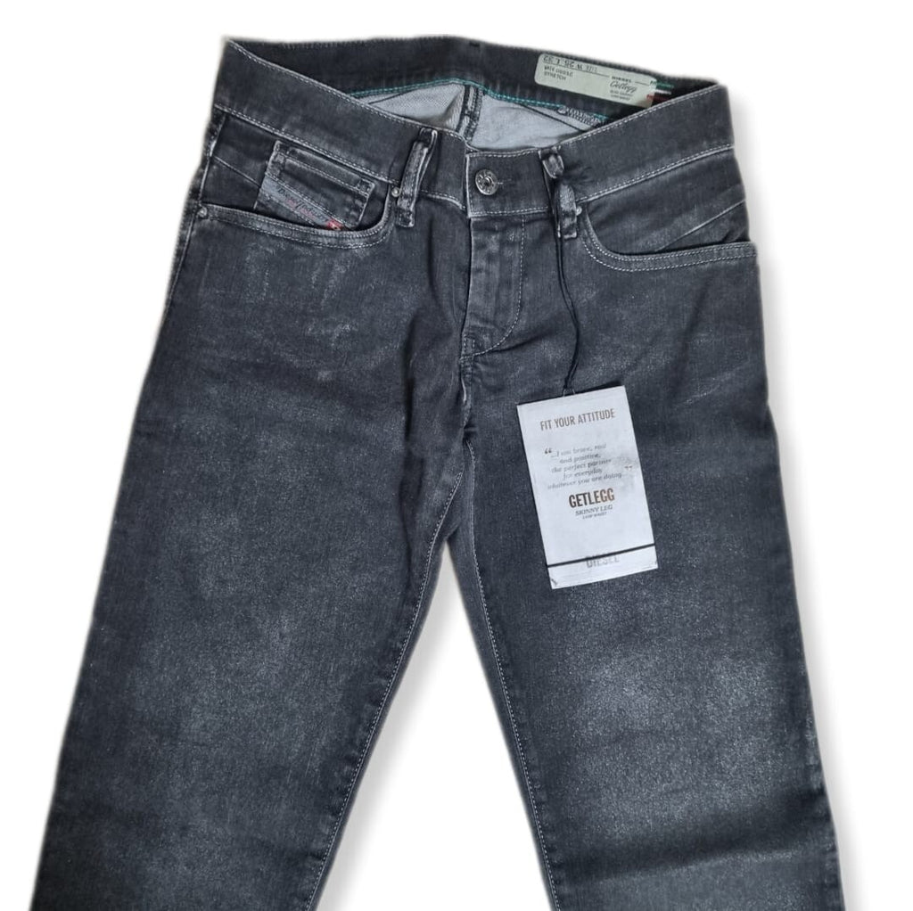 Diesel Damen Jeanshose Schwarz Metallic Getleg 00CSDN 0601C W25 L32 Slim Skinny