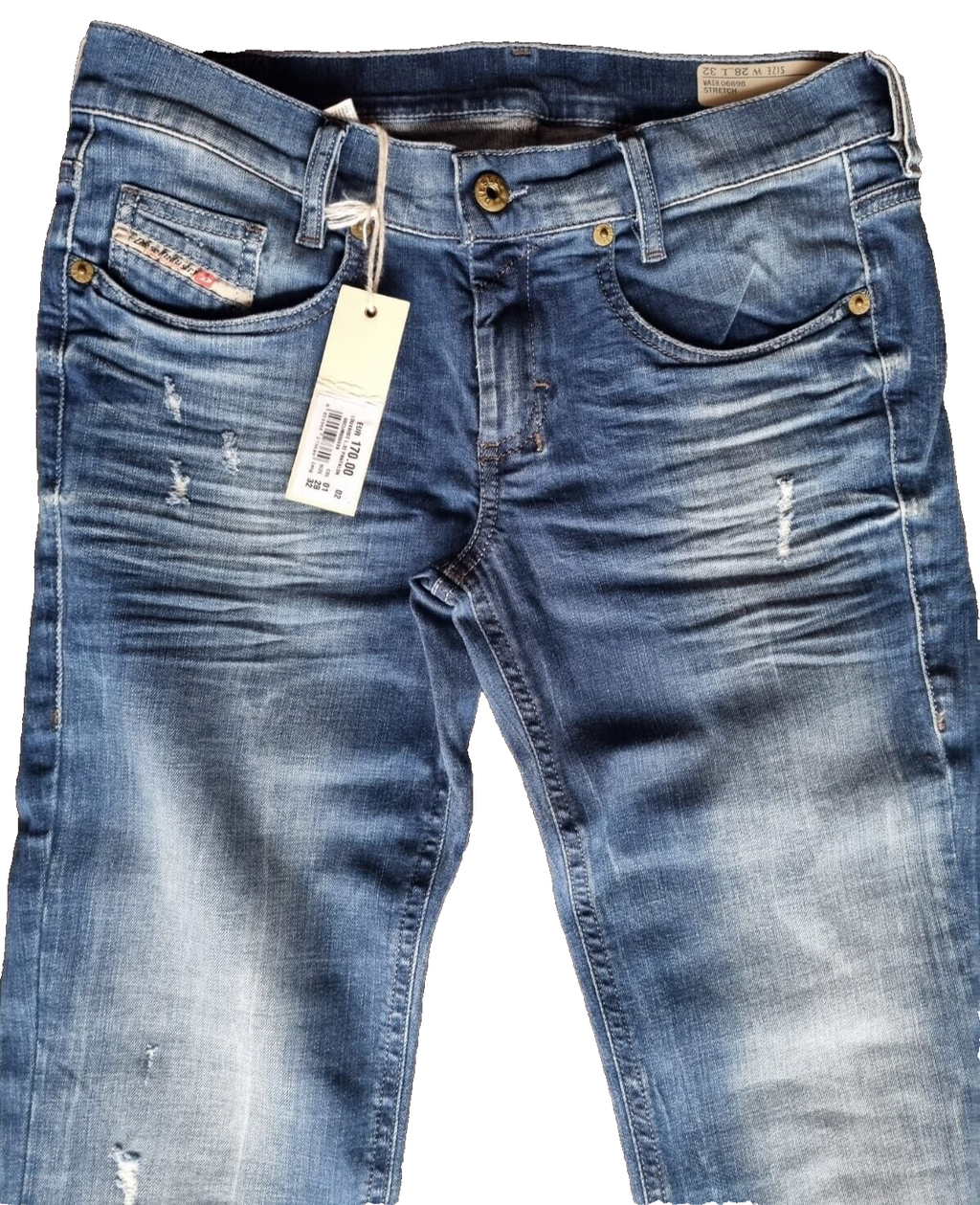 DIESEL Damen Jeans Louvboot W24 L32 Stretch Slim Bootcut Low Waist Jeanshose