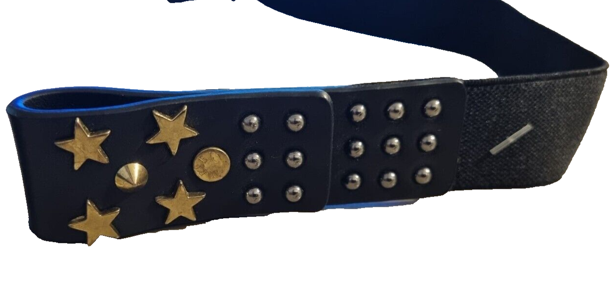 DIESEL BLEG Damen Stretchgürtel Uni Schwarz Elastisch Leder Metall 00SJVH0GA #43