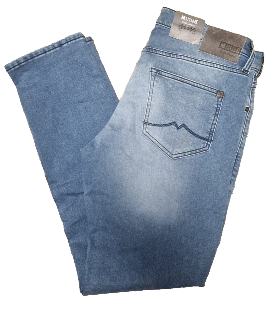 MUSTANG Herren Jeans Oregon Tapered K Blau | Slim Low Tapered | Sonderpreis BR1C