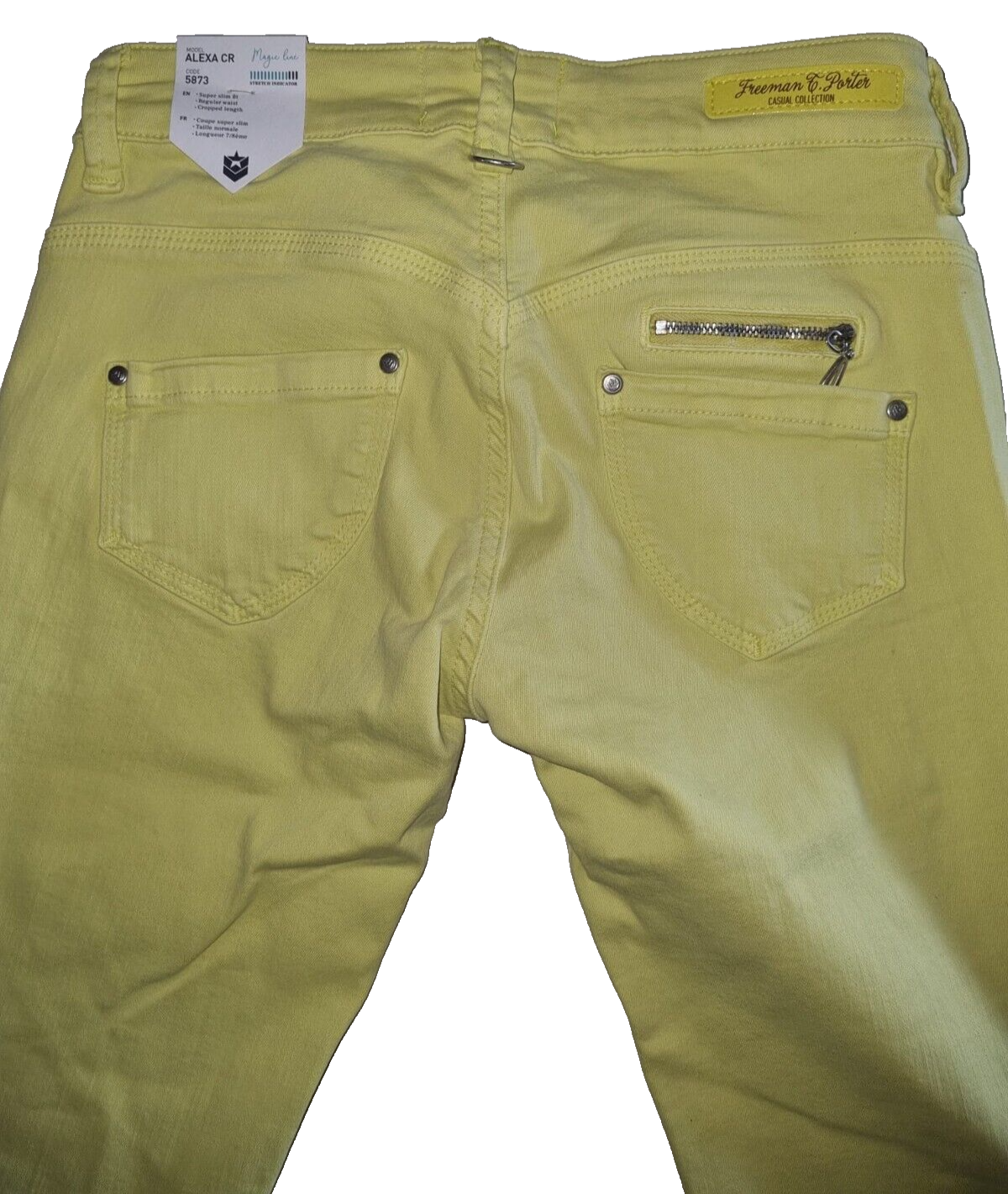 FREEMAN T. Porter Damen Jeans ALEXA CR Frauen Hose Jeanshose Gelb Gr. XS PL3B1