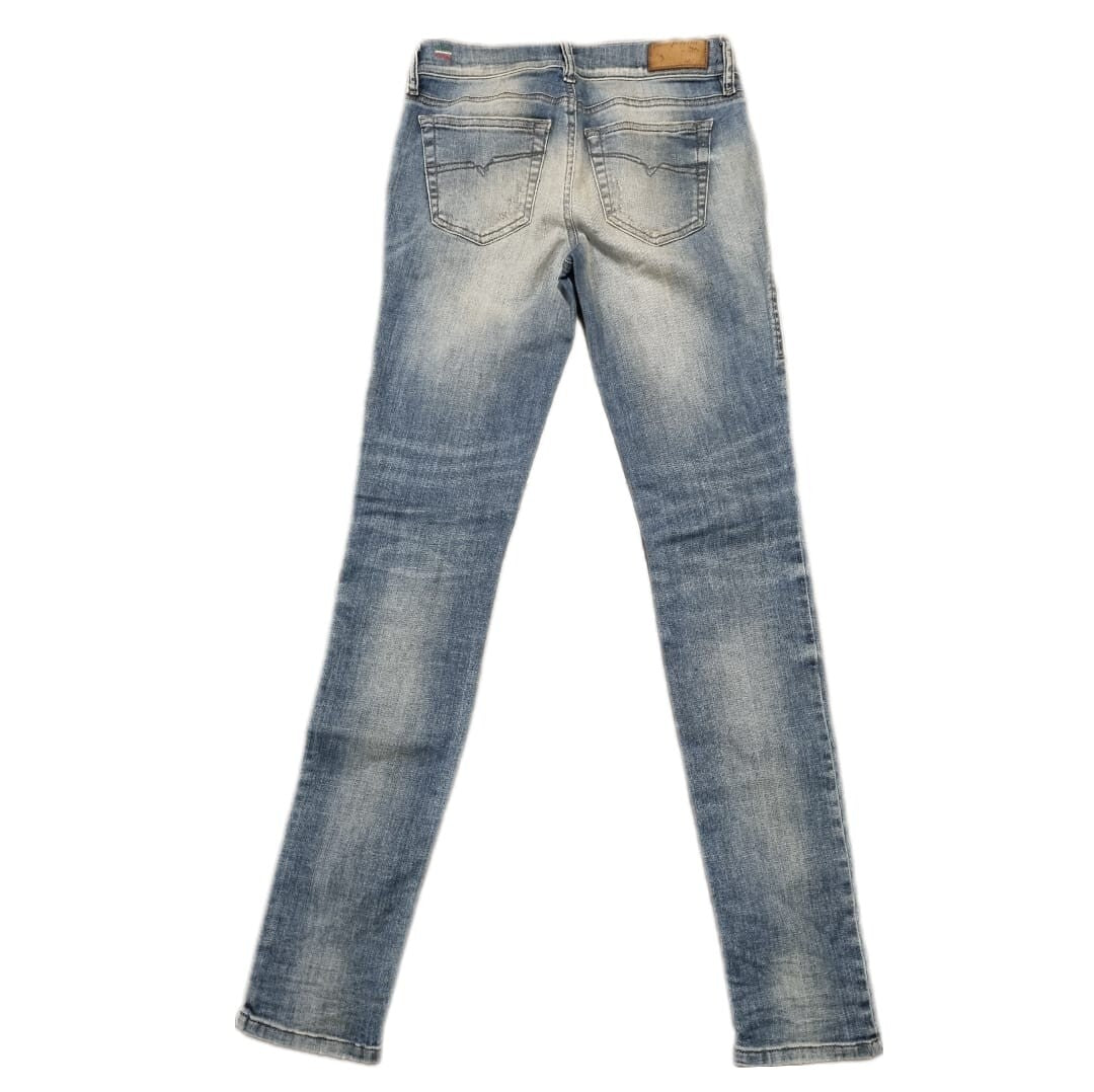 DIESEL Damen Jeans Grupee W25 L30 Blau Super Slim Skinny Low Waist Made in Italy