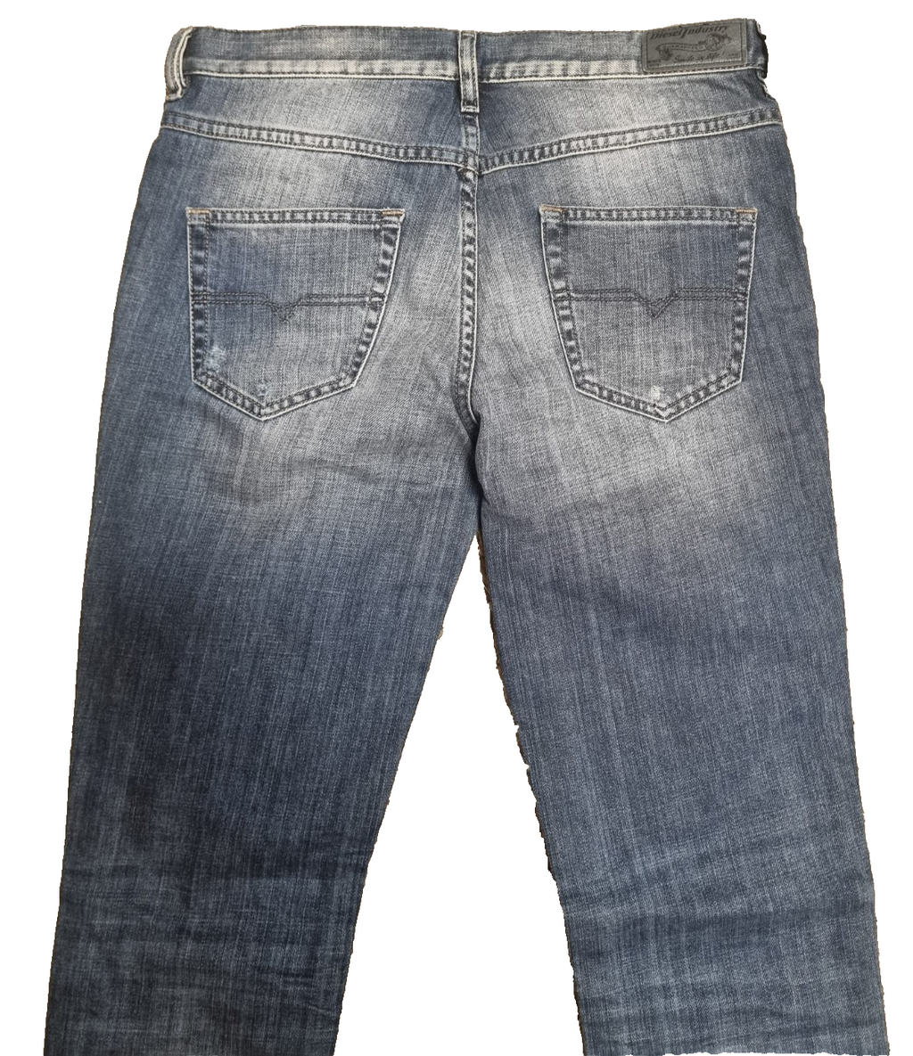 DIESEL Damen Jeans Belthy W26 L34 Slim Straight Blau Low Waist 0SSSJ 0853S M5