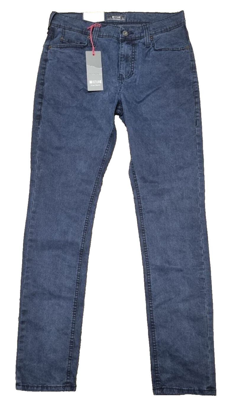 MUSTANG Herren Jeans W30 L32 Blau | Slim Medium Slim | Dünner Stoff BR1C3
