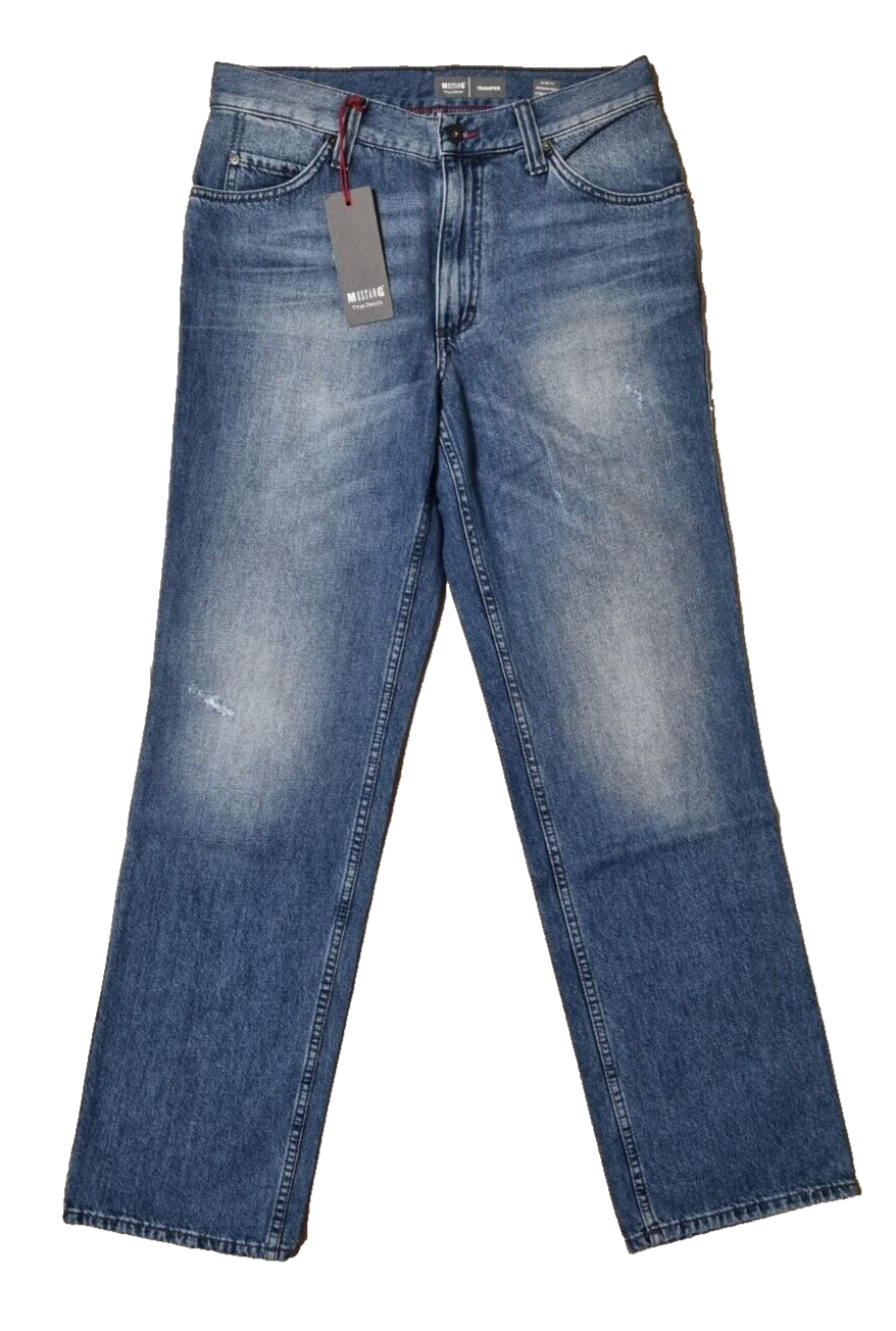 MUSTANG Herren Jeans Tramper Blau | Slim Medium Straight | W32 L32 Denim BR1C1