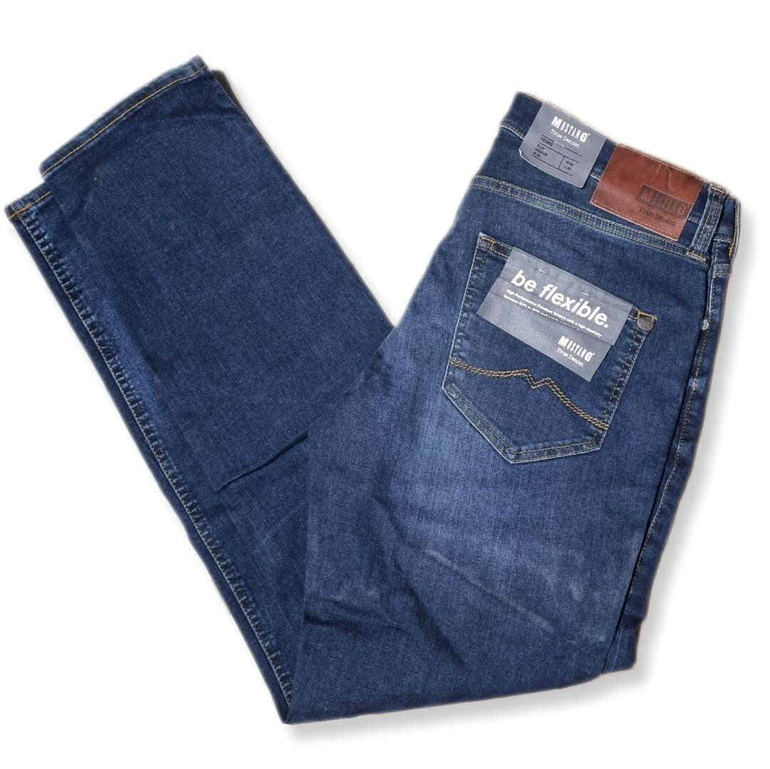 MUSTANG Herren Jeans Vegas W34 L32 Blau Slim Medium Slim BR2E1