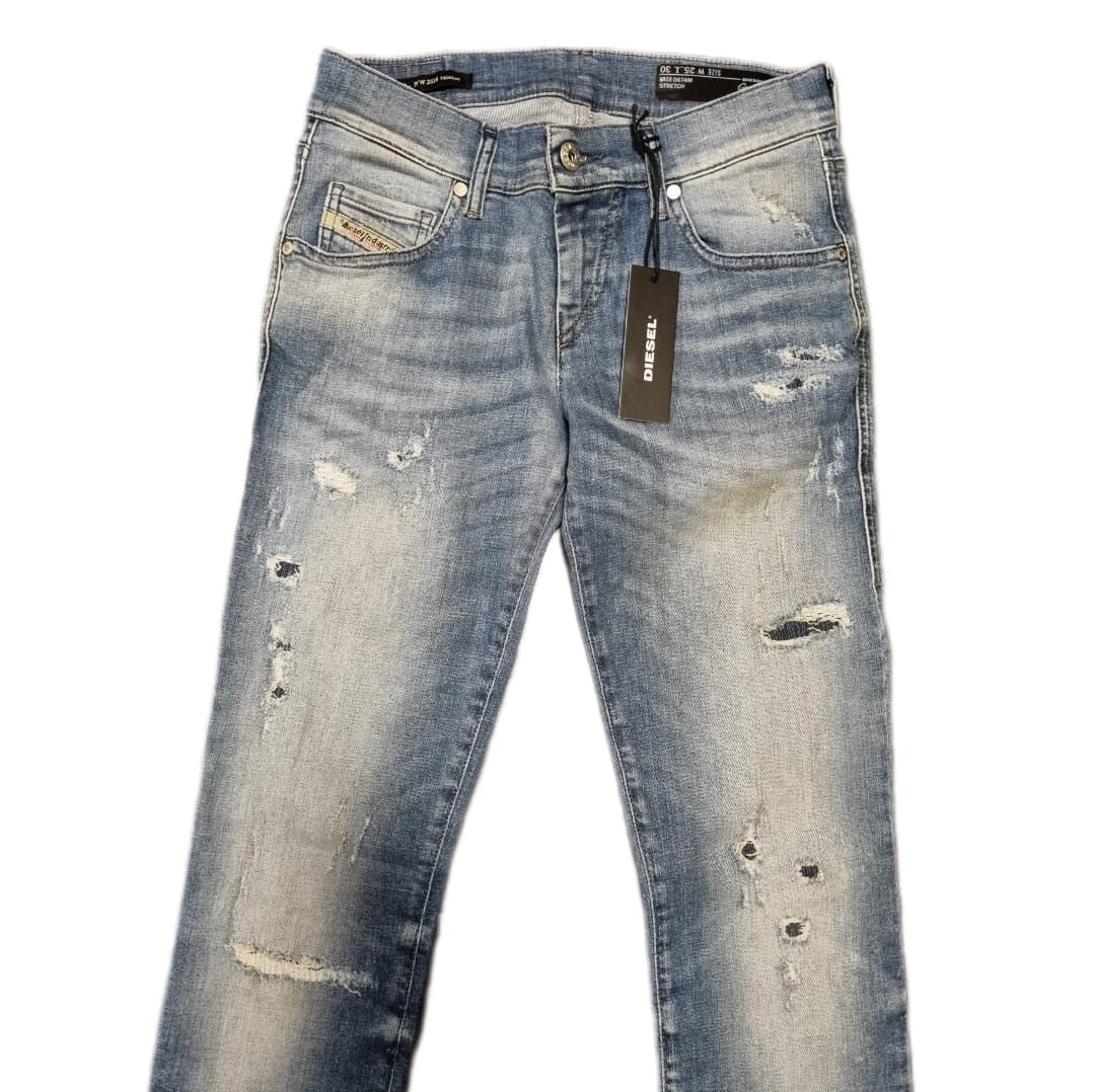 DIESEL Damen Jeans Grupee W25 L30 Blau Super Slim Skinny Low Waist Made in Italy