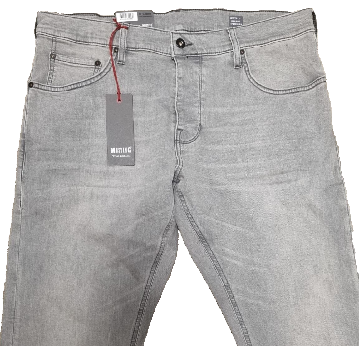 MUSTANG Herren Jeans Tapered Grau W35 L32 | Comfort Fit | High Rise BR1C3