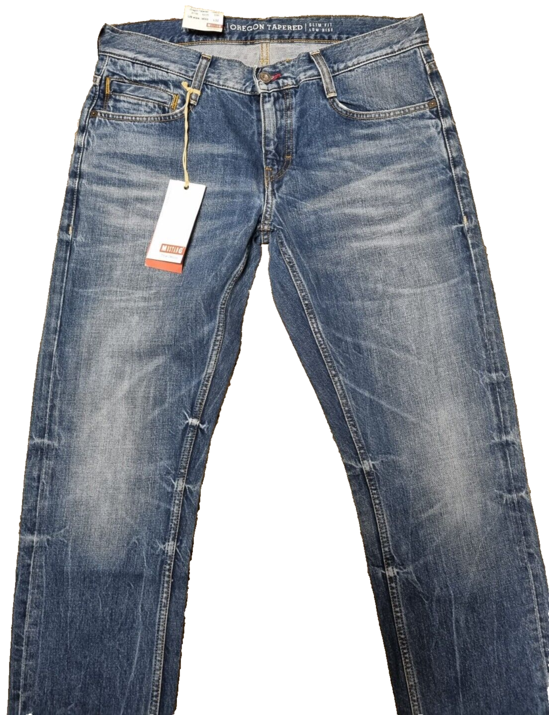 MUSTANG Herren Jeans Oregon Tapered W33 L32 | Slim Fit | Blau Denim Hose | BR3E1